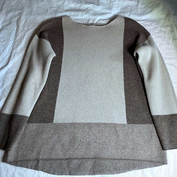 VINCE Intarsia Colorblock Wool/Cashmere Sweater (NWOT) - Picture 3 of 7